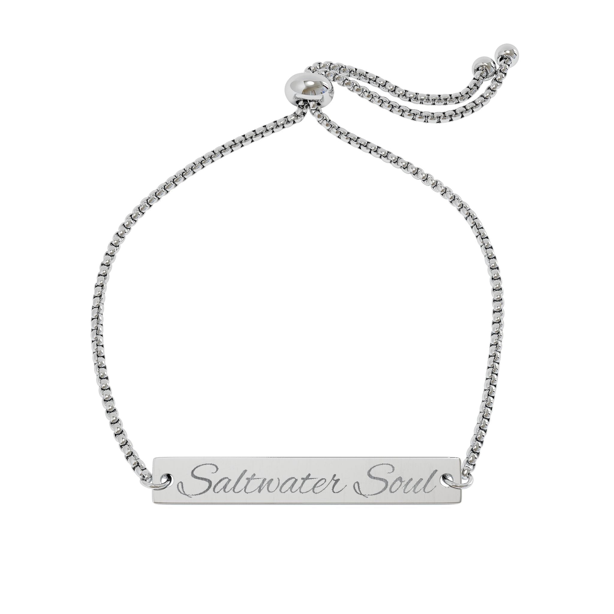 Personalized Engraved Bar Bracelet