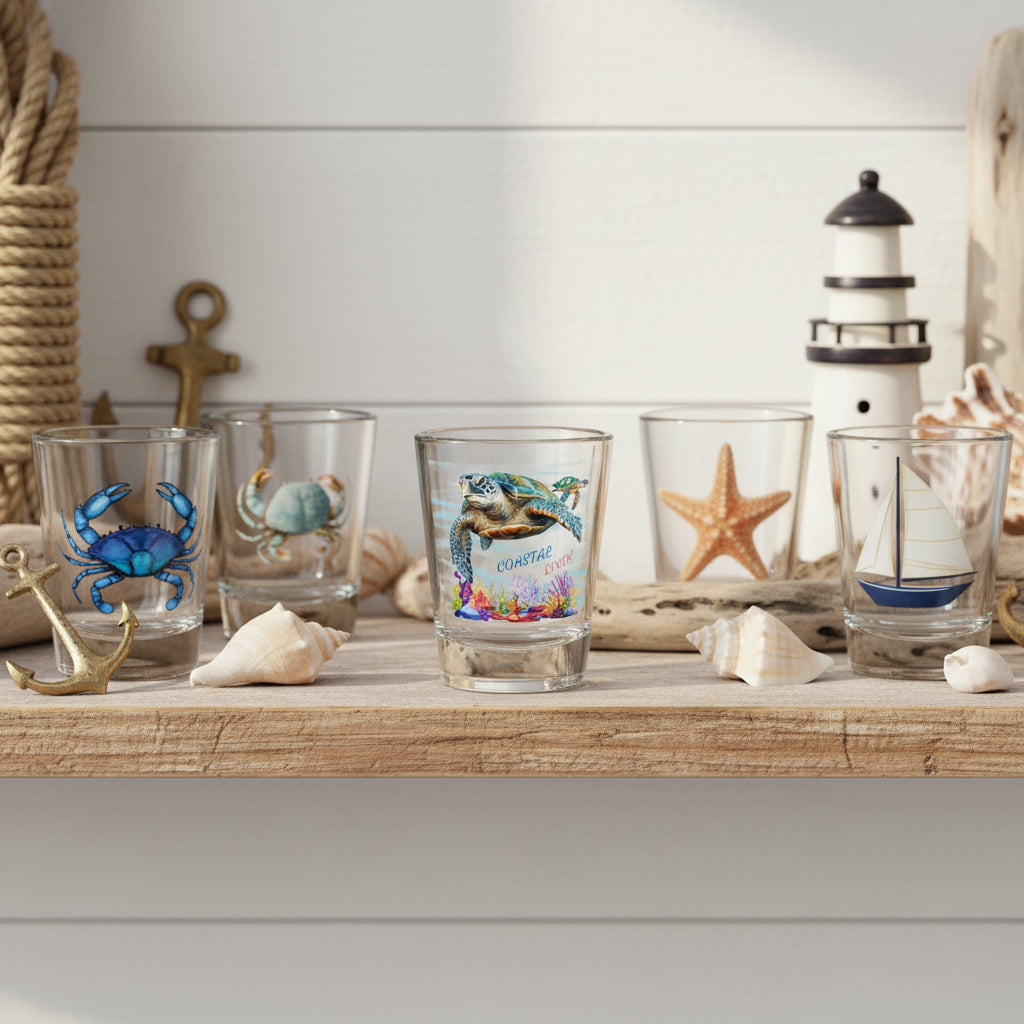 Sea Turtle Shot Glass — Coastal Vibes 1.5oz