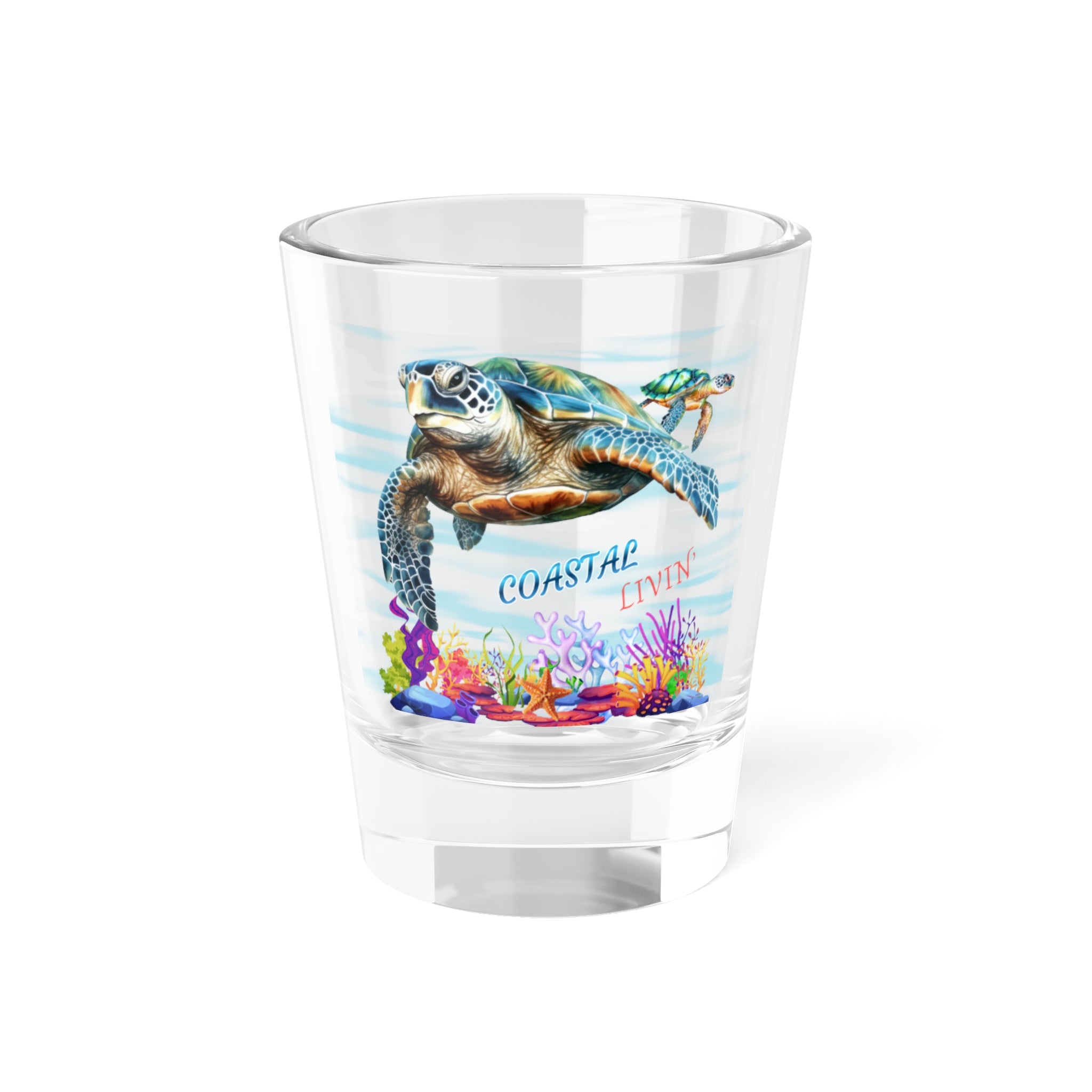 Sea Turtle Shot Glass — Coastal Vibes 1.5oz