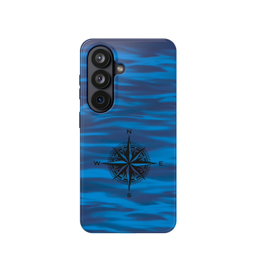 Navy Wave Compass Magnetic Impact-Resistant Phone Case