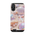 Iridescent Seashell Phone Case with Card Holder — Pearl Beach Aesthetic