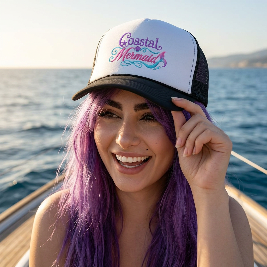 Coastal Mermaid Trucker Cap