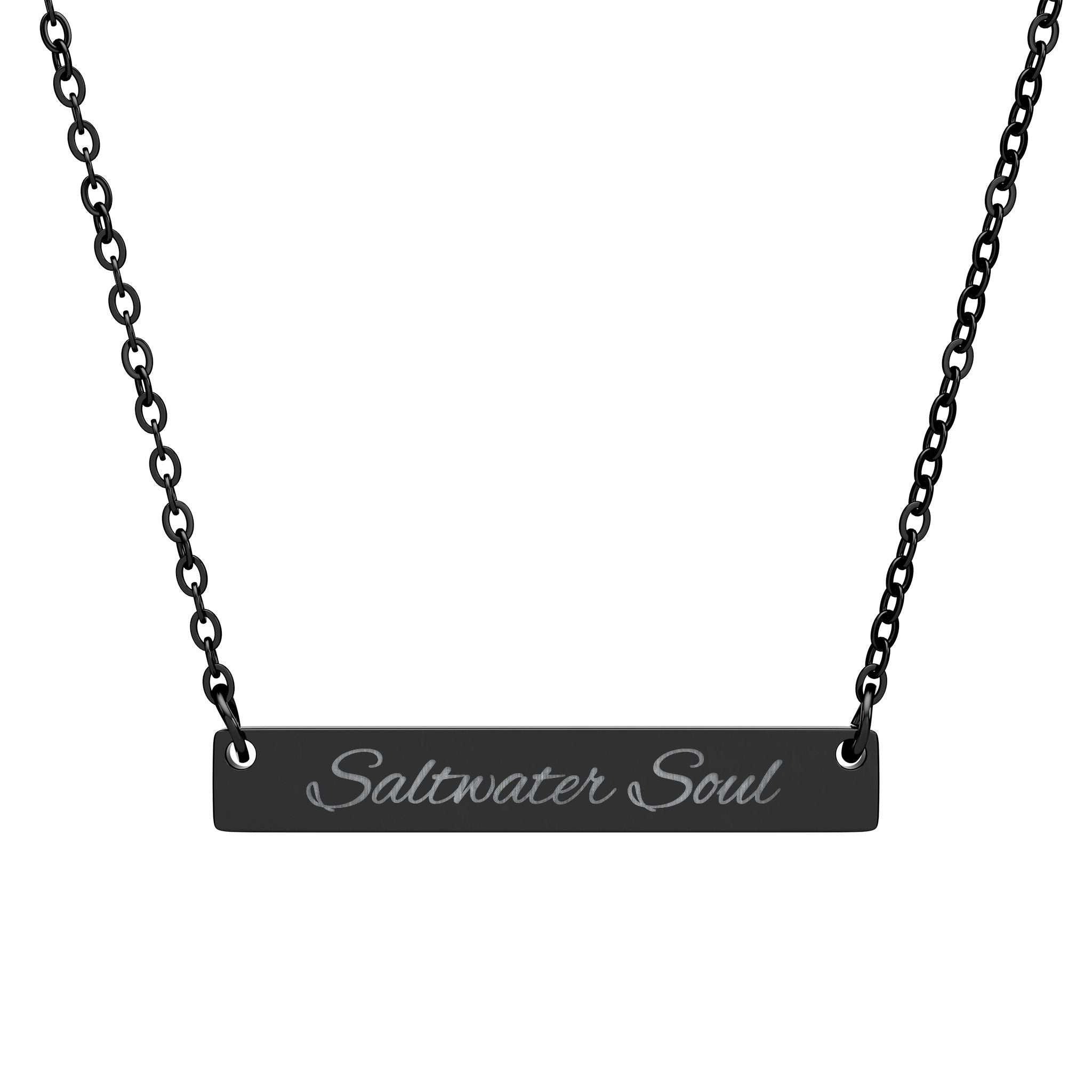 Horizontal Bar Necklace (Engraving)