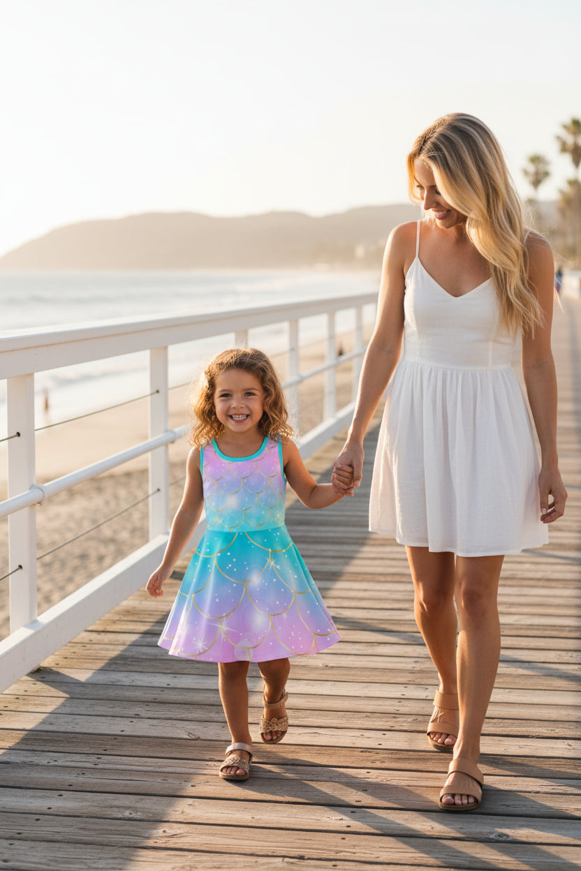 Girl's Mermaid Scale Sundress
