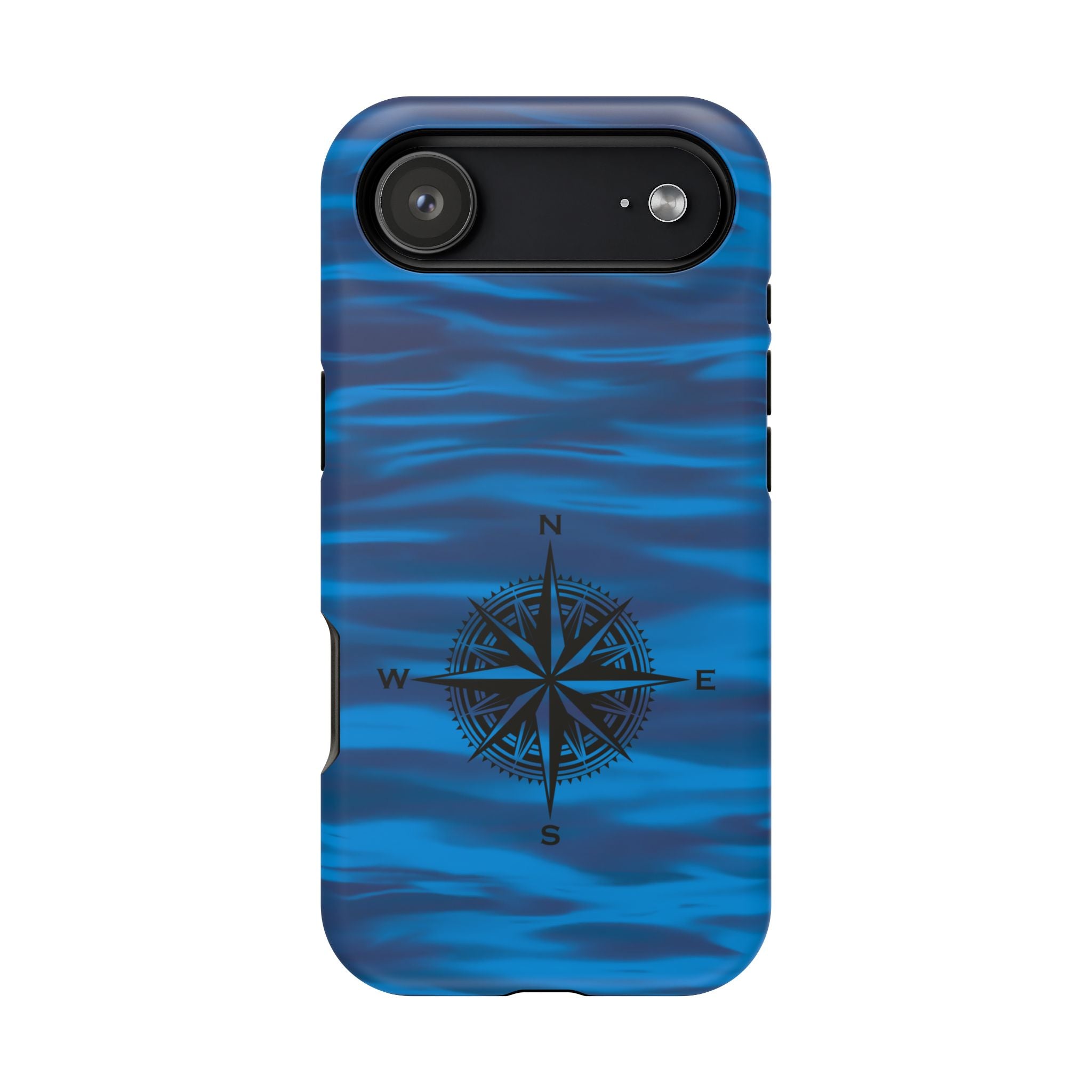Navy Wave Compass Magnetic Impact-Resistant Phone Case