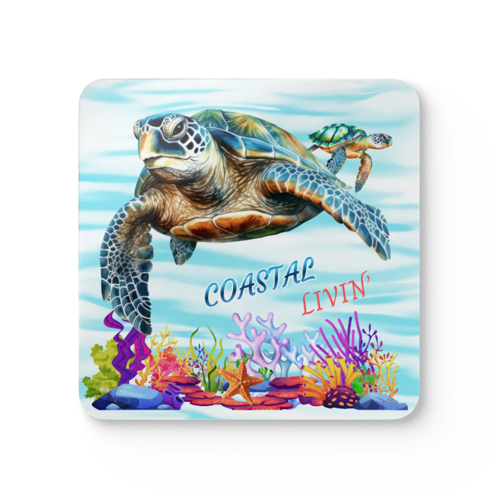 Sea Turtle Cork Coaster Set