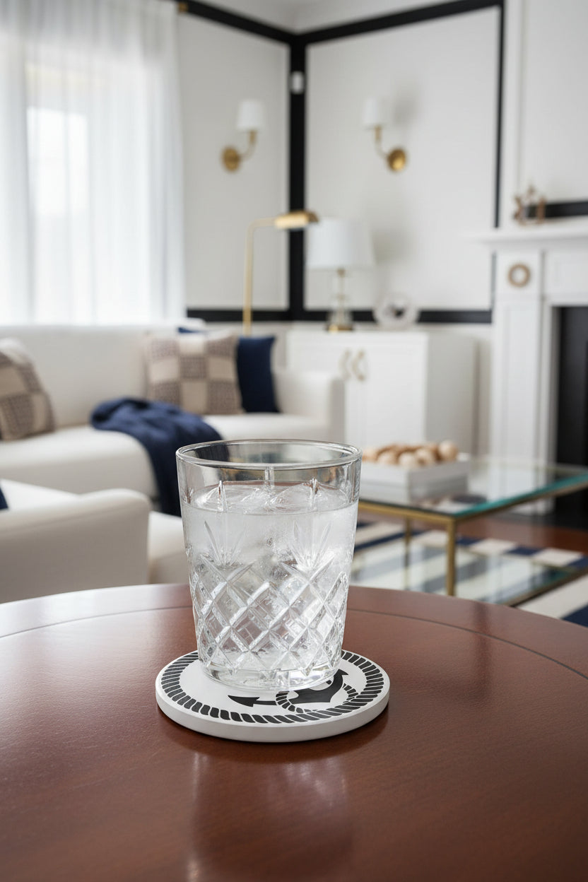 Nautical Ceramic Coaster- One coaster