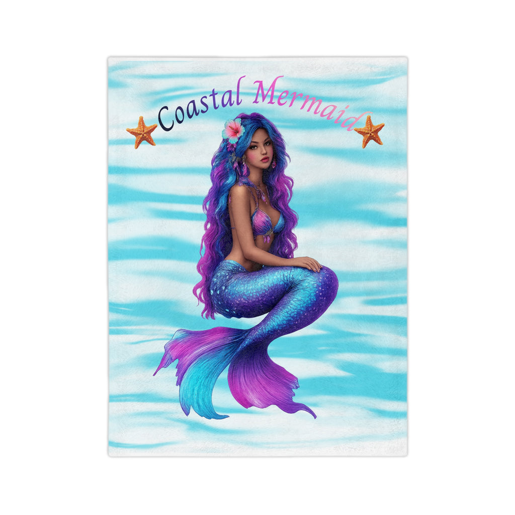 Coastal Mermaid Velveteen Microfiber Blanket