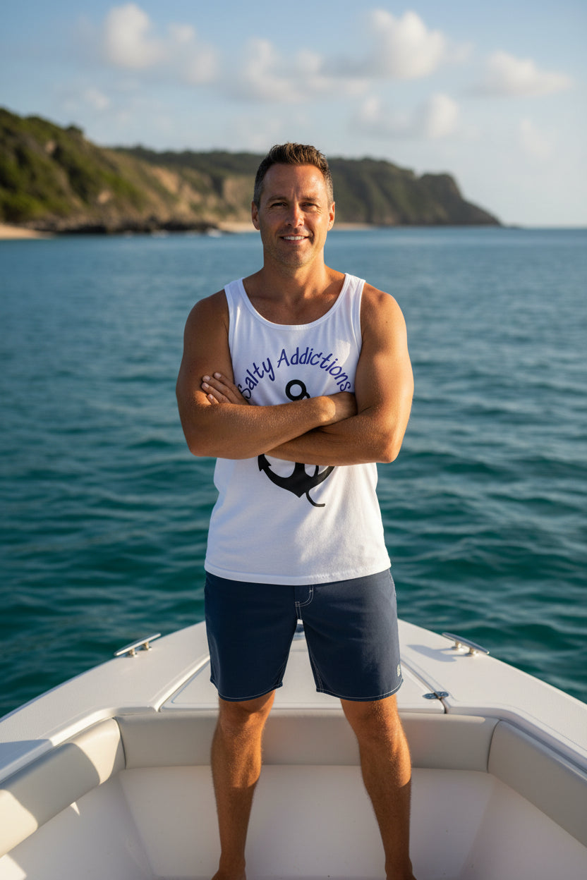 Men's Salty Addictions Anchor Tank