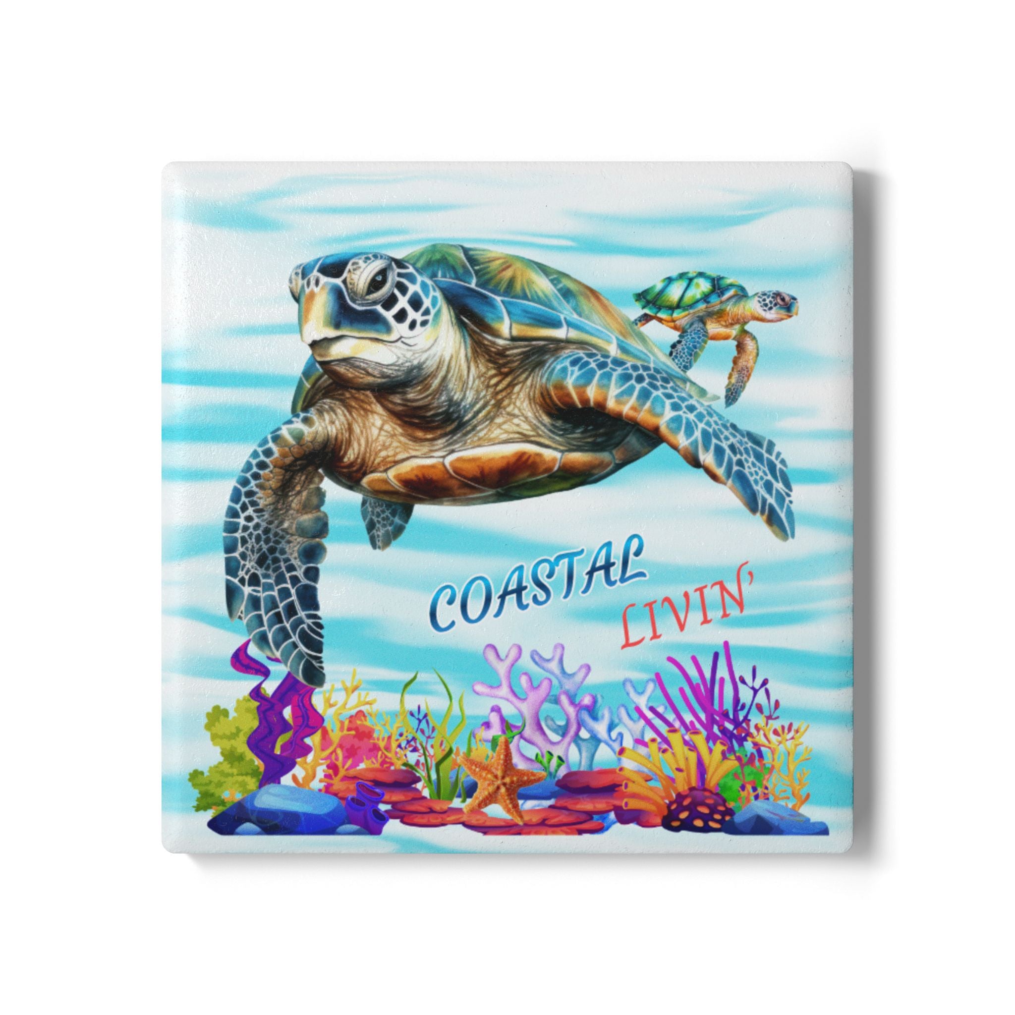 Nautical Ceramic Coaster- One coaster