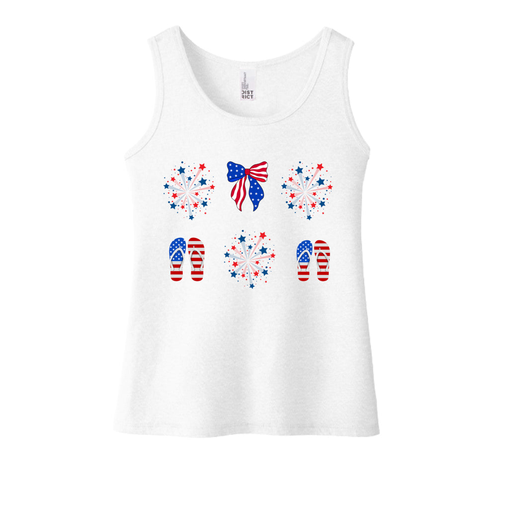 Girls Stars & Flipflops Tank