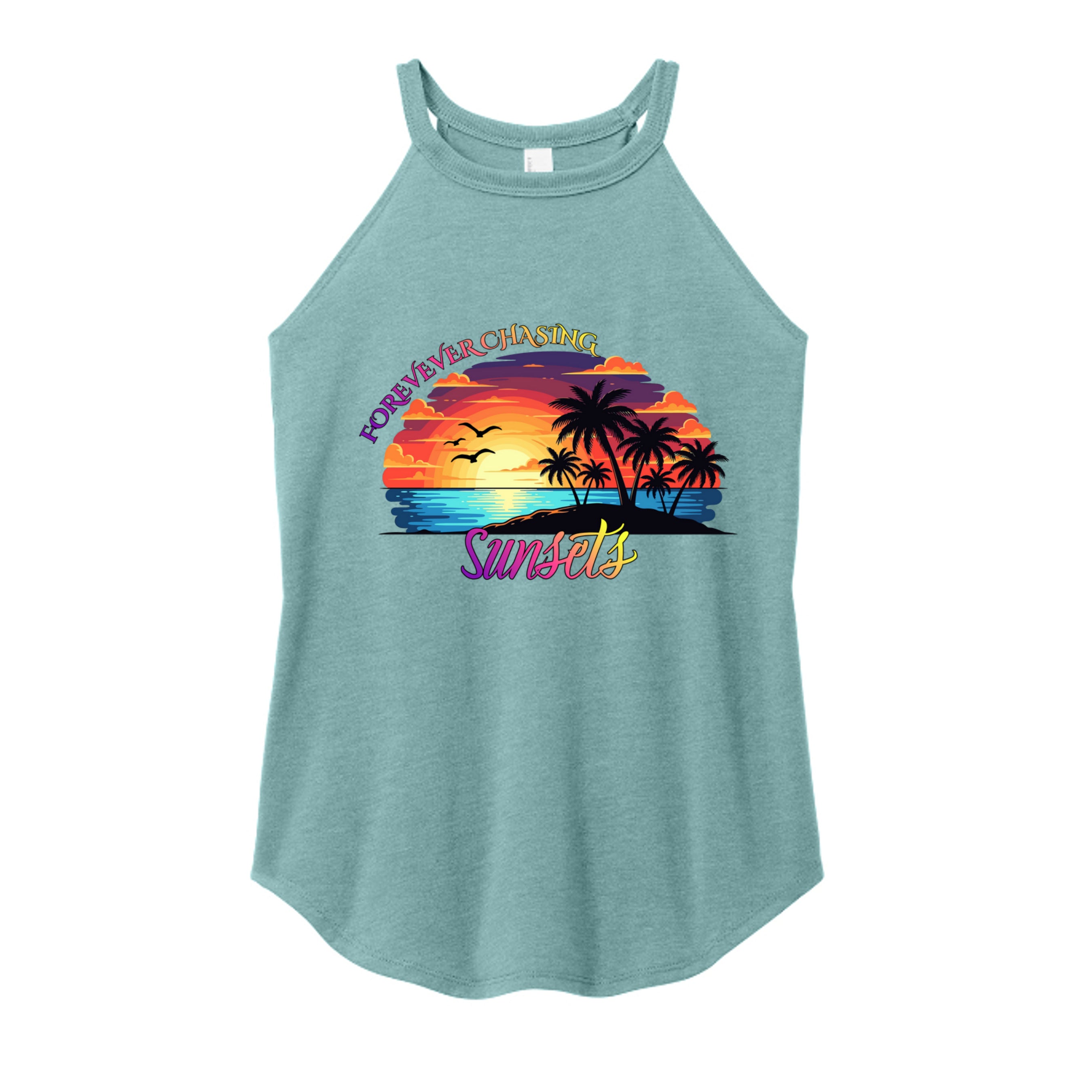 Heathered Eucalyptus Blue - DT137L - FRONT